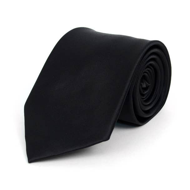 Poly Solid Satin Tie