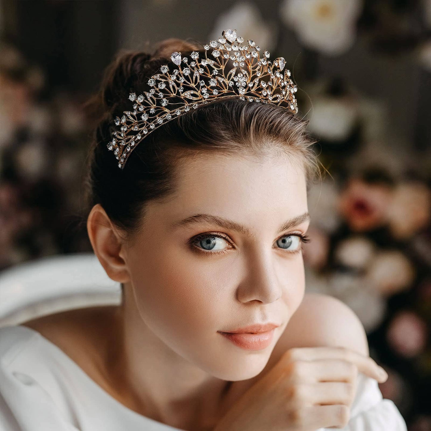 Wedding Tiaras and Crowns for Women Princess Crown Gold