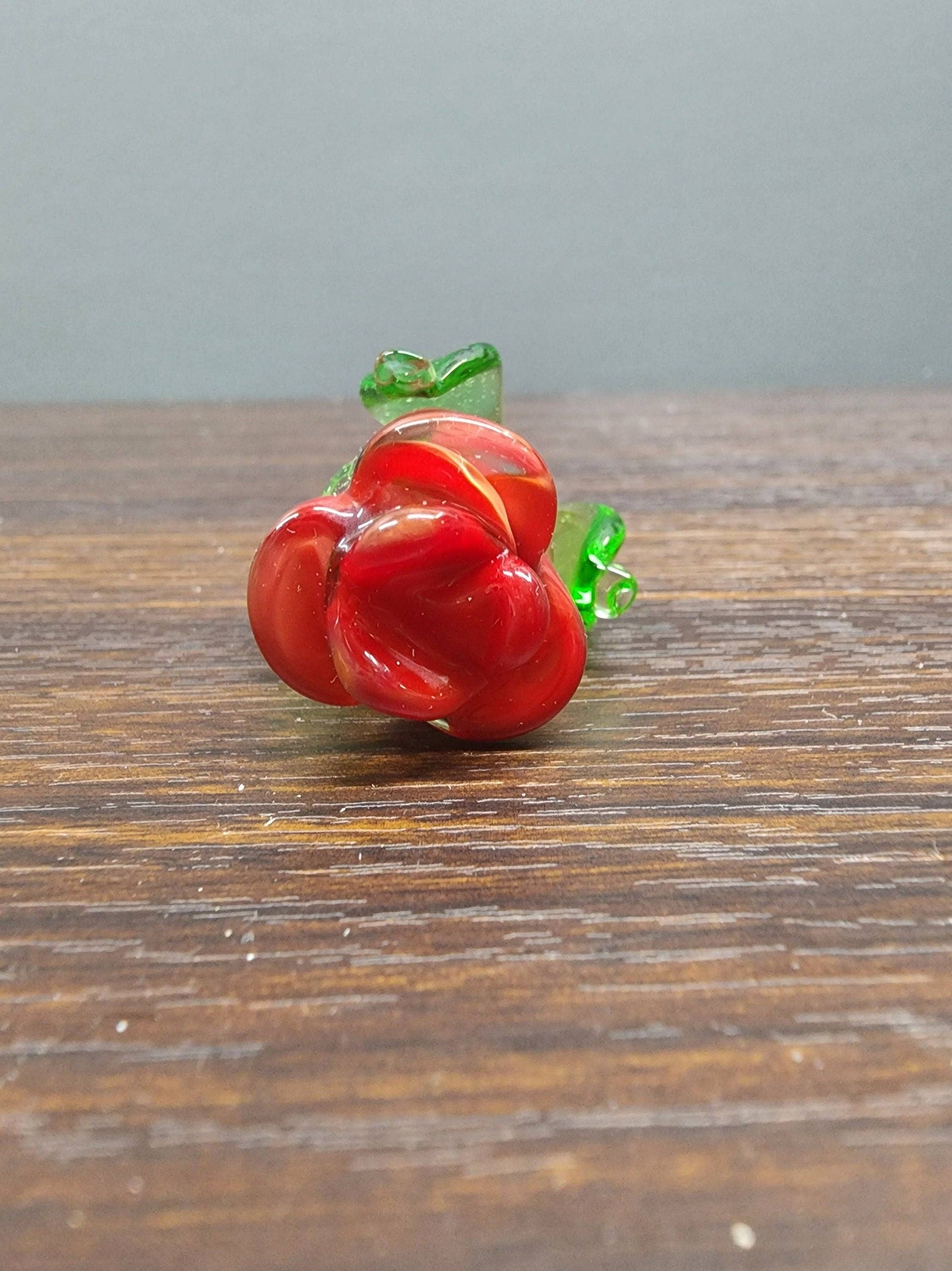 Red Glass Rose - Red Rose - Single Rose - Handmade Flower -