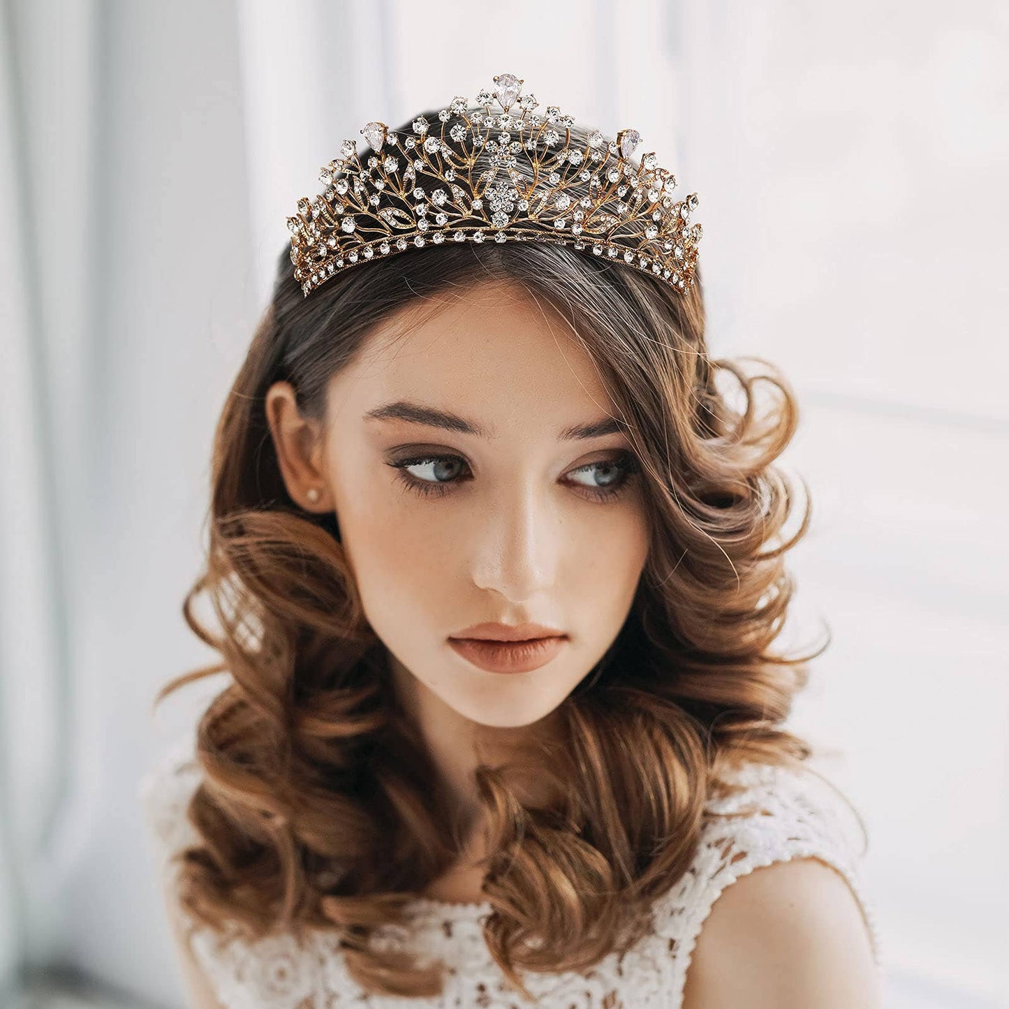 Wedding Tiaras and Crowns for Women Princess Crown Gold