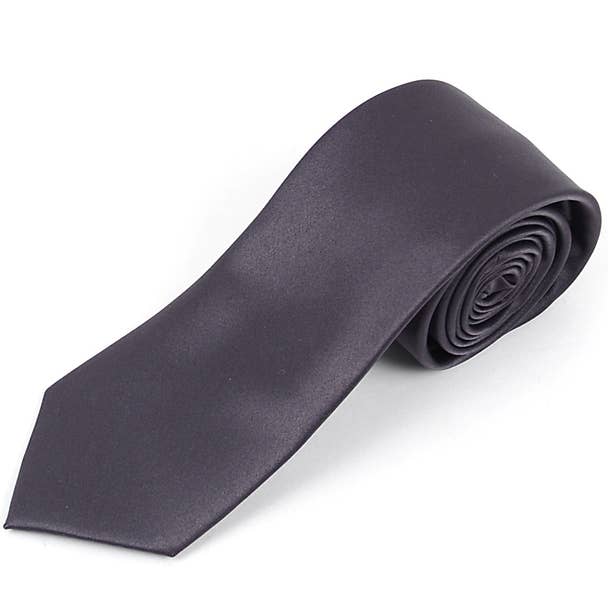 Poly Satin Solid 2.75" Slim Tie
