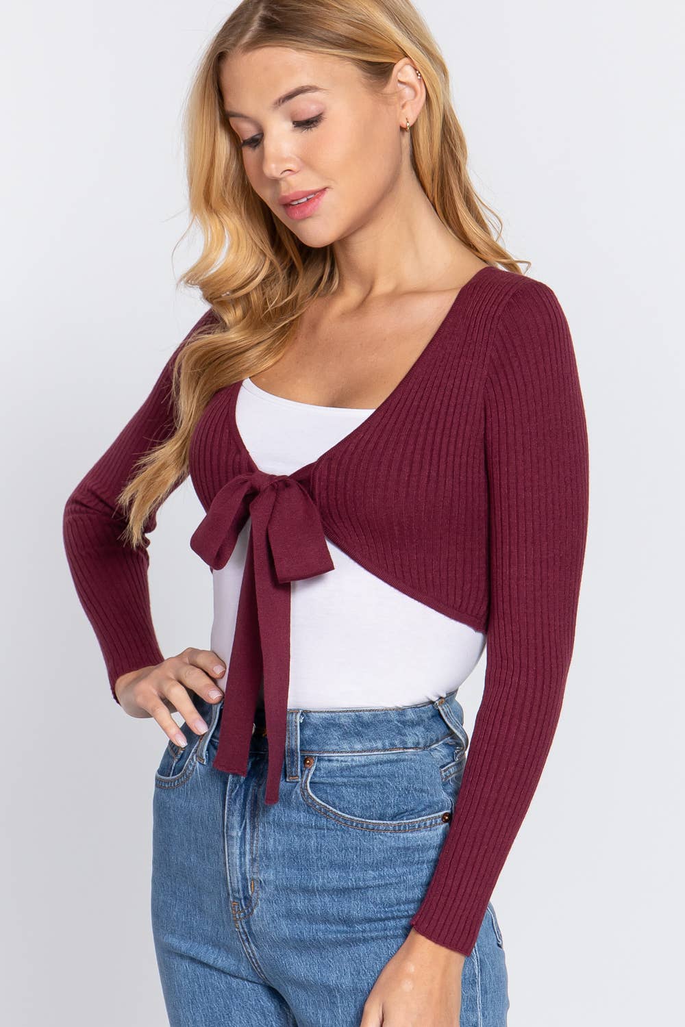 TIE SWEATER CARDIGAN
