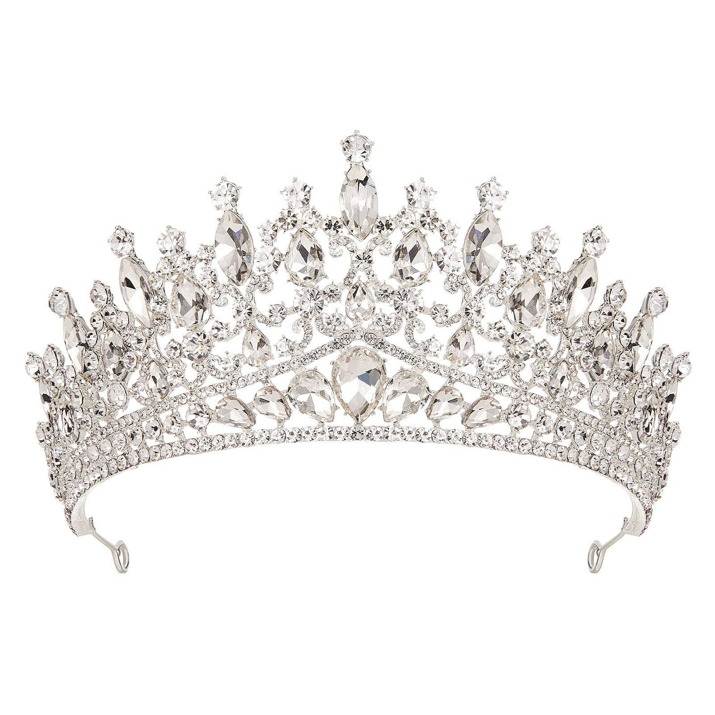 Crystal Crowns and Tiaras for Women, Queen Crown Silver