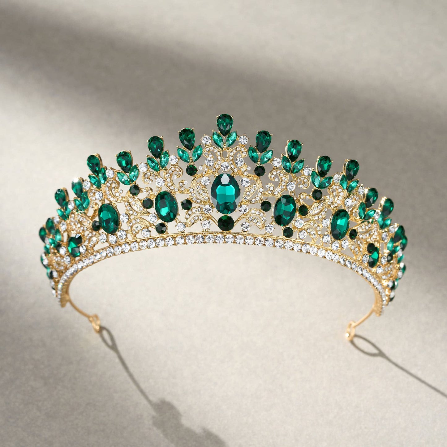 SWEETV costume crystal crowns: Red