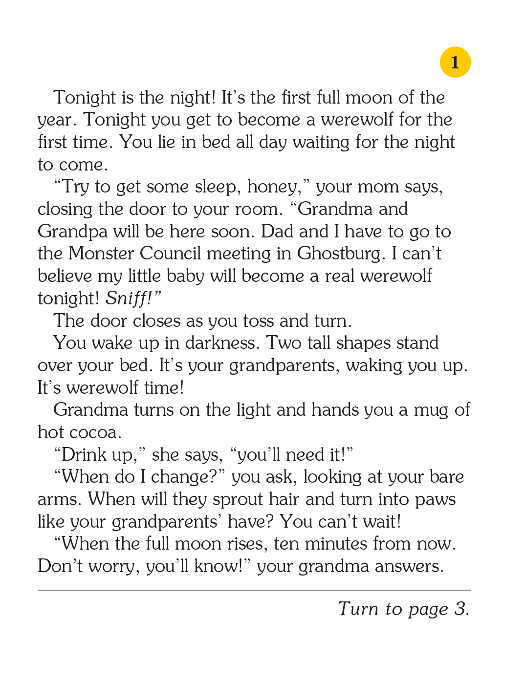 Your Grandparents Are Werewolves, Children's Book
