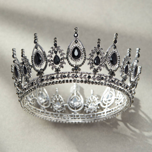 SWEETV Royal Queen Crown for Women: Black
