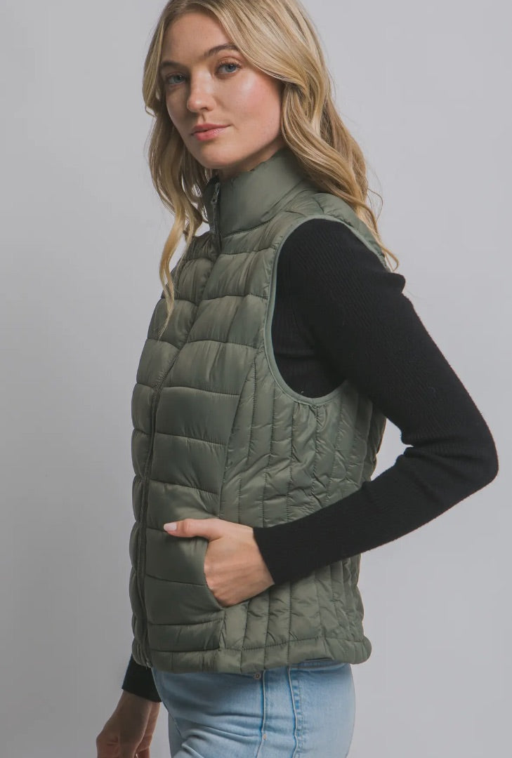 Sage green Very J Vests, Medium