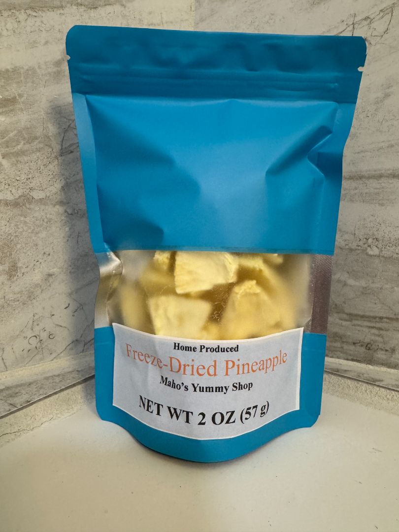 Maho's Yummy Shop Freeze-Dried Pineapple, 2 ounces