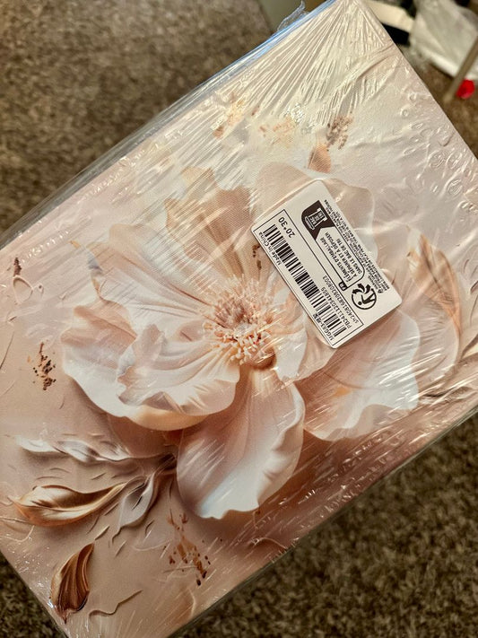 White and Cream AndraMedia Canvas Print, 7.5x11.5"