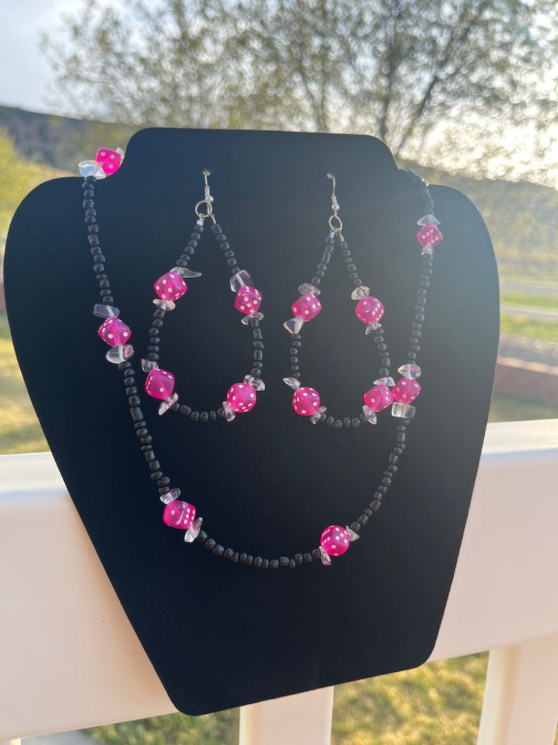 Casino Nights Earring and Necklace set