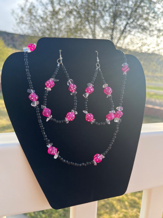 Casino Nights Earring and Necklace set