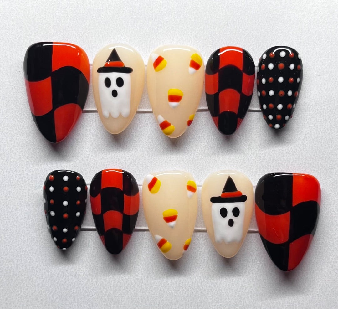 Wavy Checkers & Candy Corn , Large