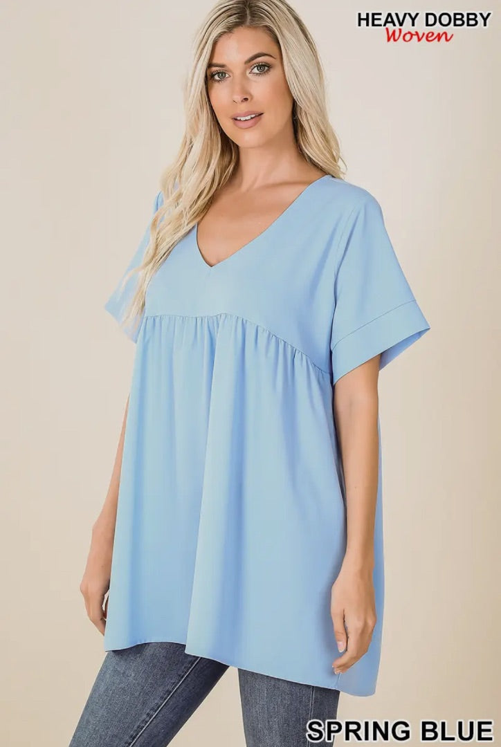 Blue Zenana Tops, Large