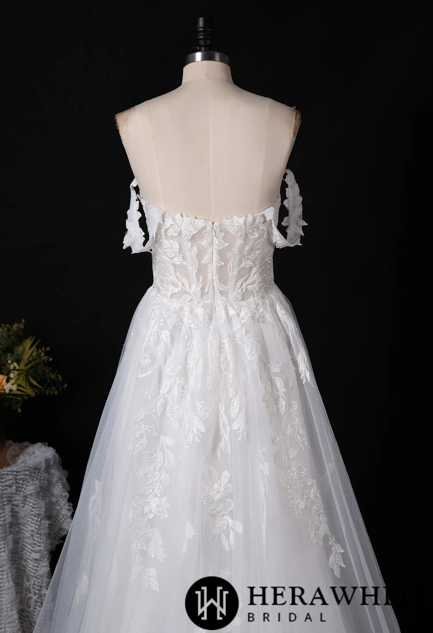 Whimsical A-line Beach Bridal Gown With Slit