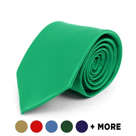 Poly Solid Satin Tie