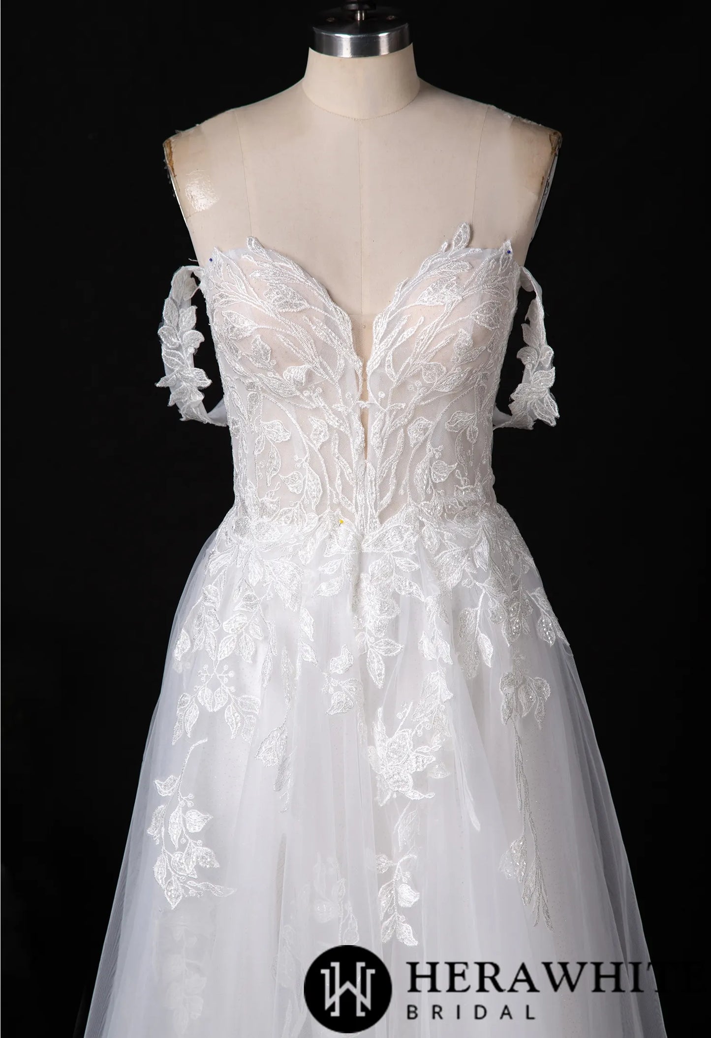 Whimsical A-line Beach Bridal Gown With Slit