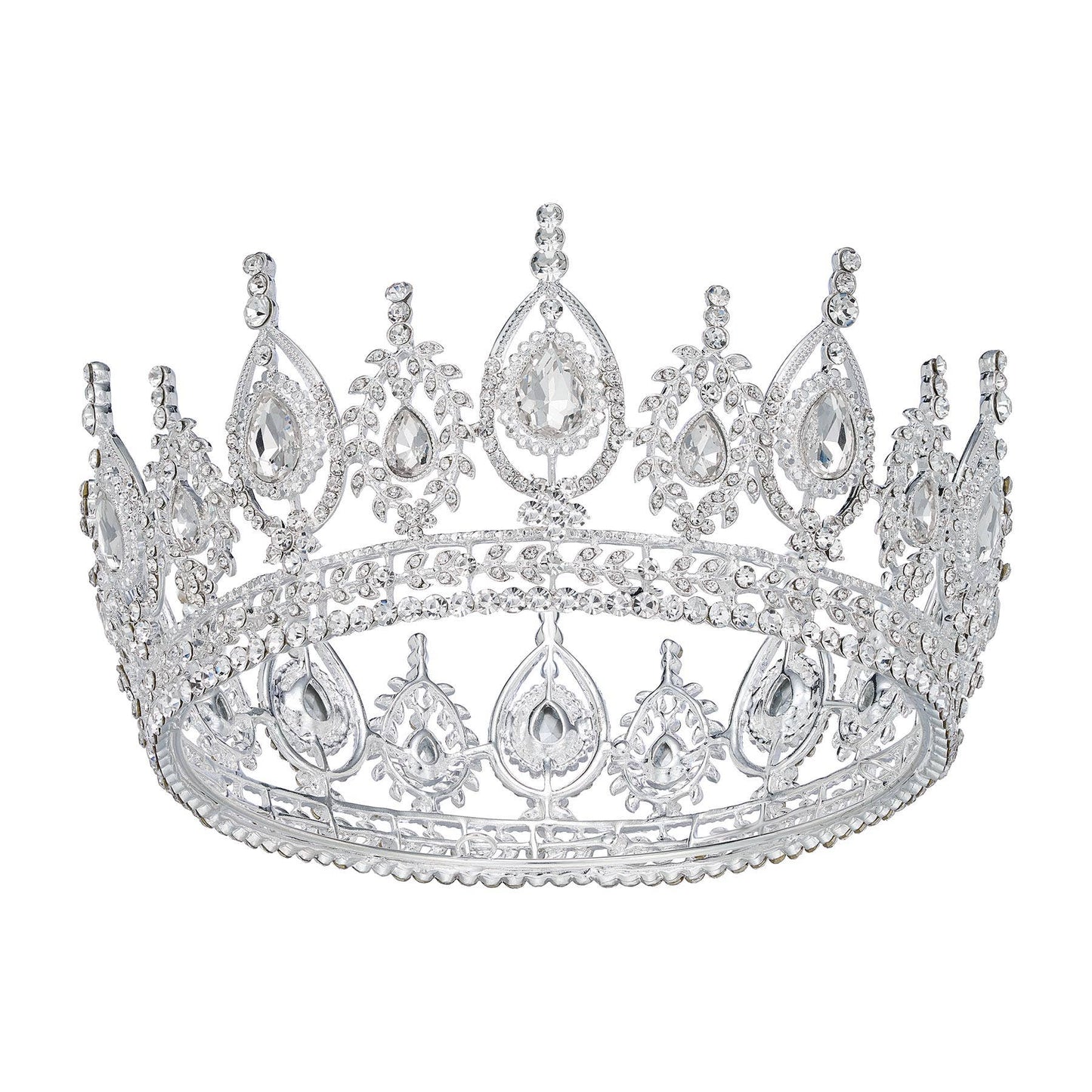 SWEETV Royal Queen Crown for Women: Silver