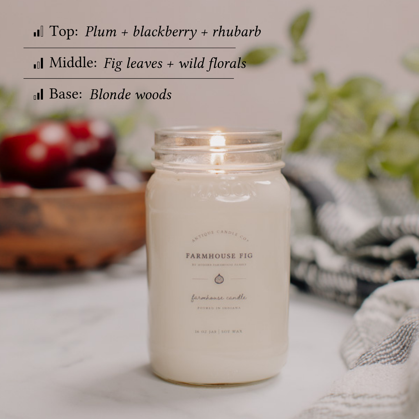 Farmhouse Fig - Soy Wax Mason Jar Candle