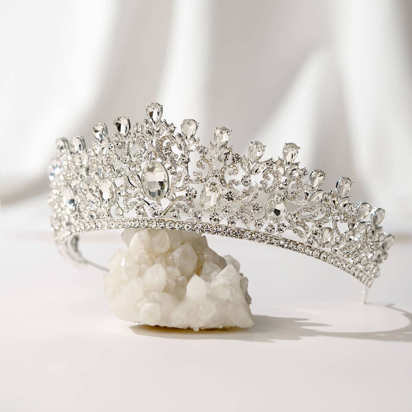 SWEETV costume crystal crowns: Green