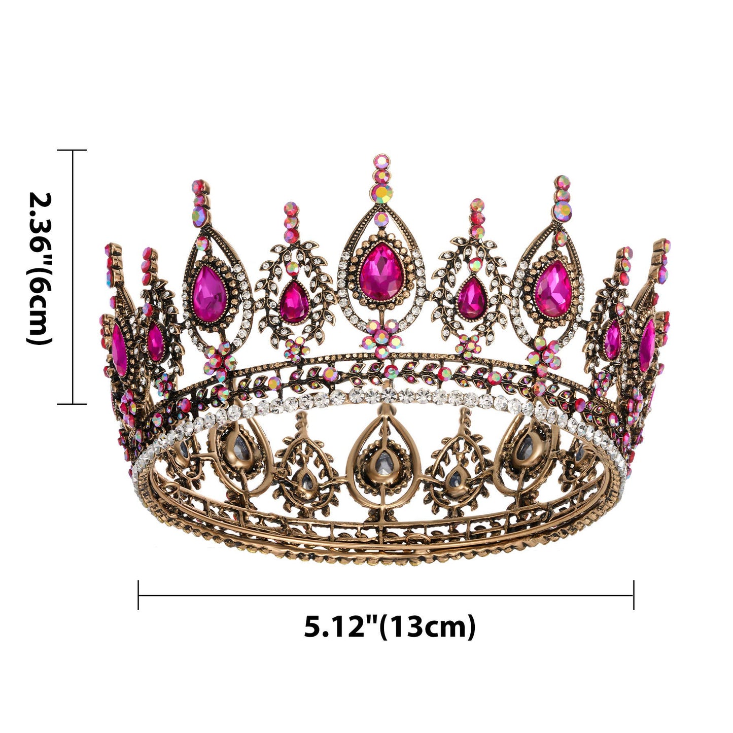 SWEETV Royal Queen Crown for Women: Black