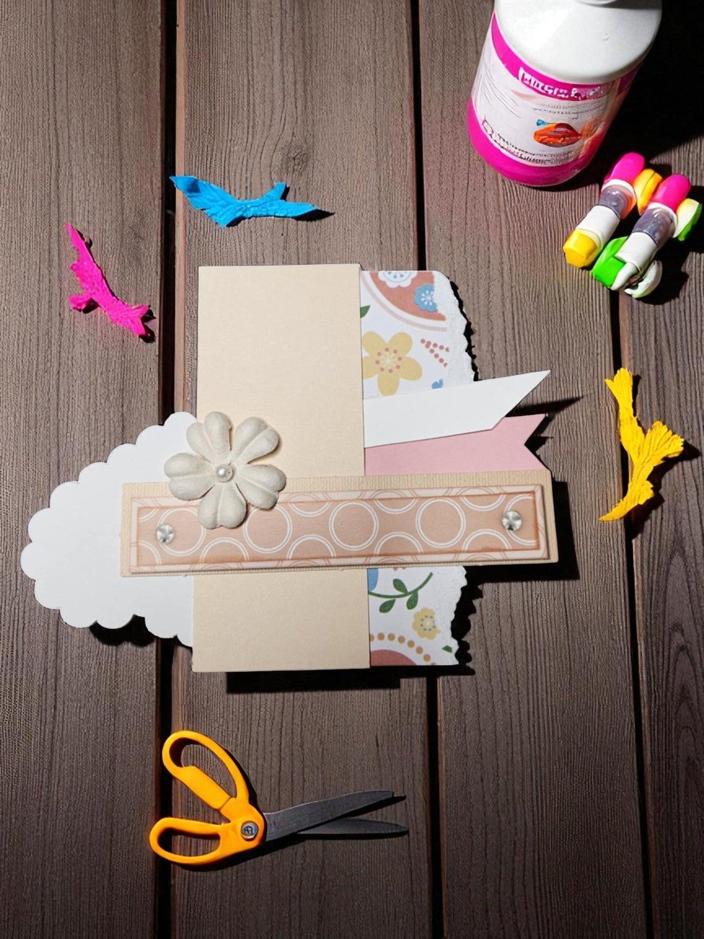 Paper embellishments for Crafts