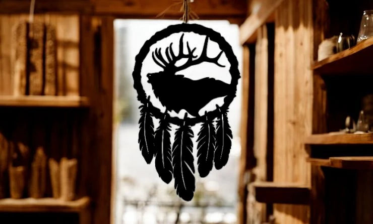 METAL Dream catcher elk head (no strings)