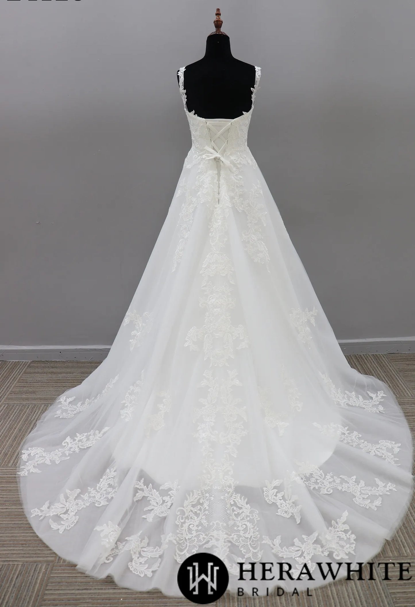Sweetheart A-line Lace Wedding Dress With Sequins Detail