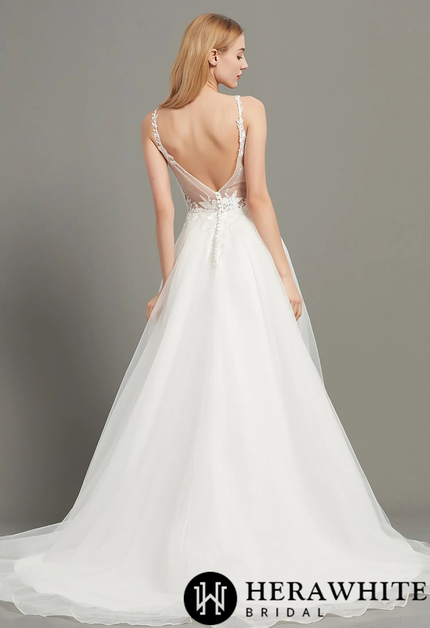 Sweetheart Bridal Wedding Gown With Low Back