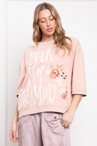 light mauve Bluevelvet Never stop dreaming, Xlarge