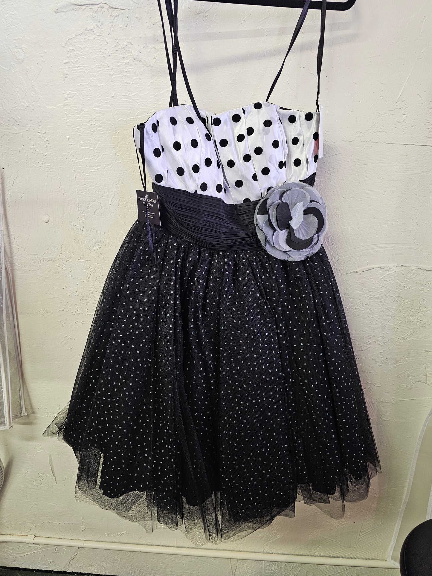 Black Sparkly with polkadot