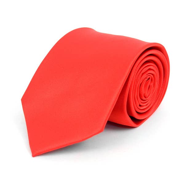 Poly Solid Satin Tie