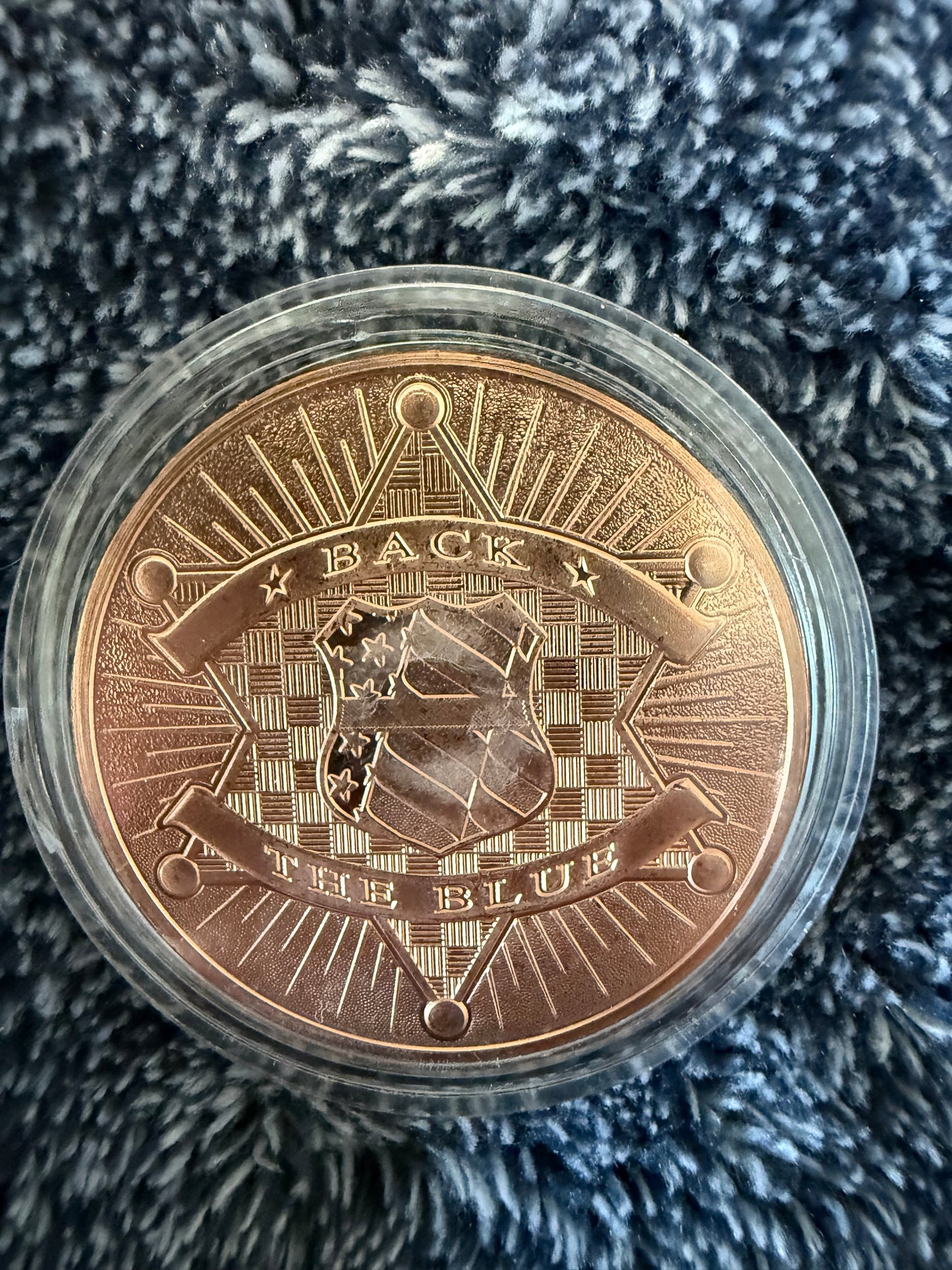 Back the Blue copper round