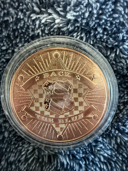Back the Blue copper round