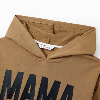 Mother and Son Causal Hoodie with Kangaroo Pocket