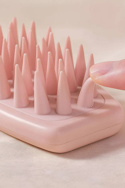 Light Pink Silicone Scalp Massage Hair Brush