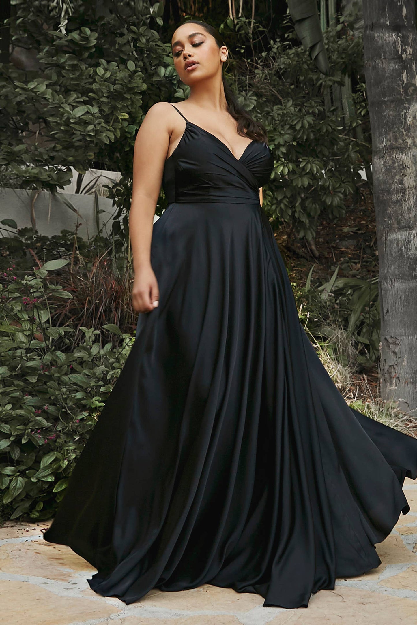 Soft Satin A-Line Curvy Fit