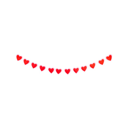 Puffy Felt Heart Banner