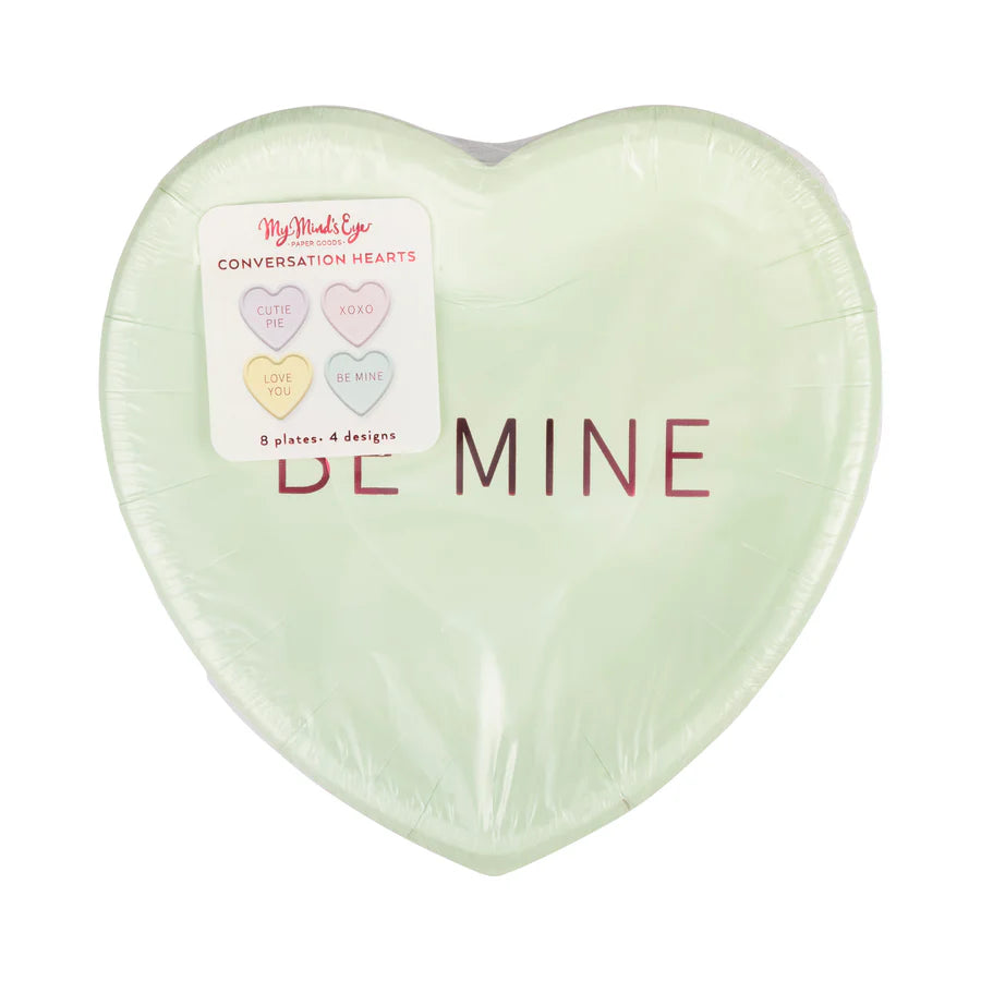 Conversation Heart Dessert Plate Set