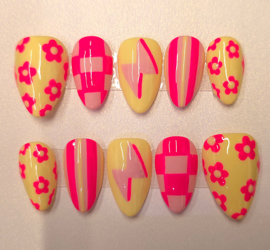 Pink & Yellow Lightning