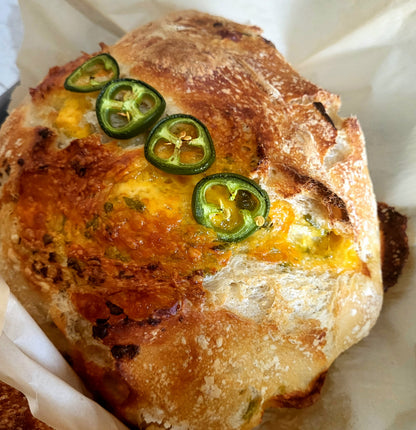 Cheddar Jalepeno Sourdough Loaf