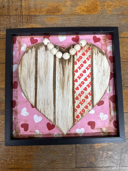 Xoxo heart frame