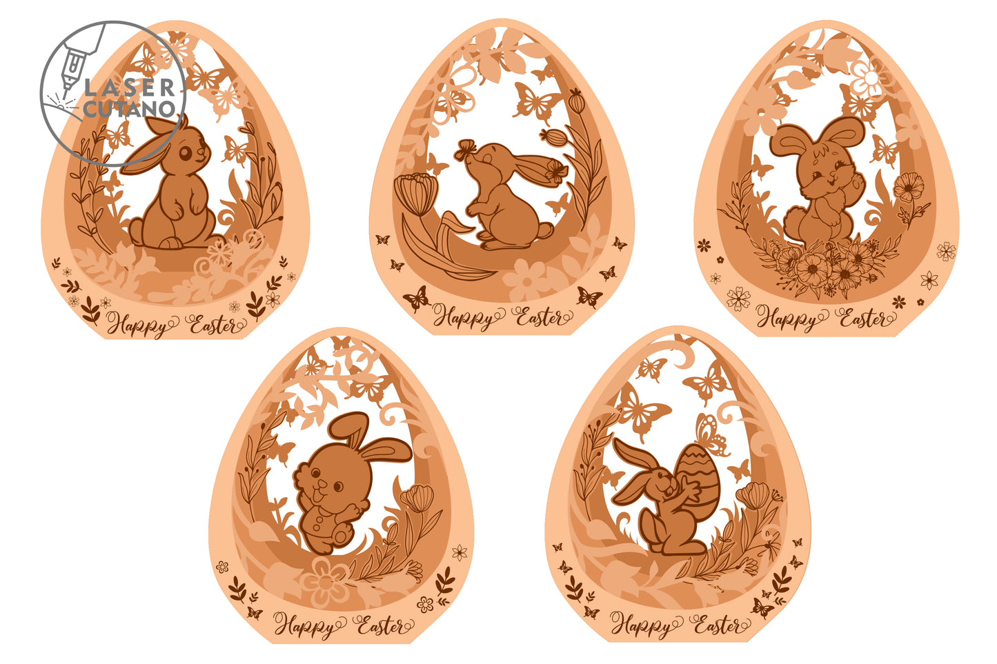 EASTER LAYERED EGG DESIGNS