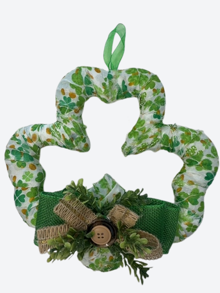 Fabric Shamrock Door Hanger