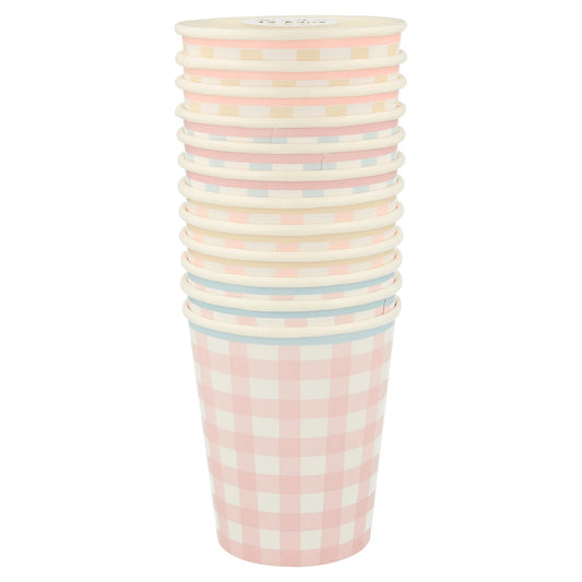 Gingham Cups