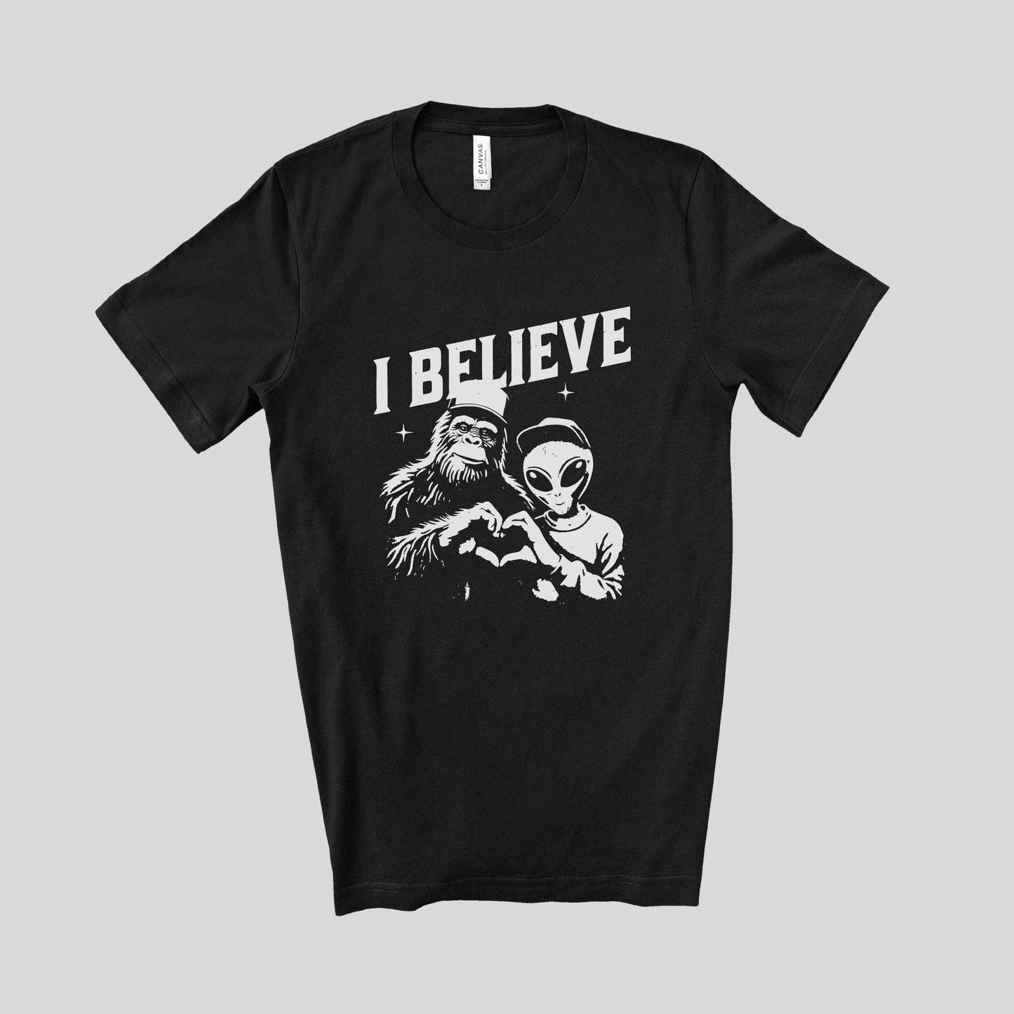 Believe Alien <3 Bigfoot Graphic Tee Tshirt *UNISEX FIT* 296