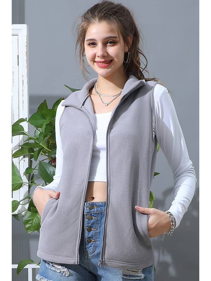 ZIP UP CASUAL VEST