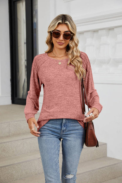 Solid Loose Long-sleeve