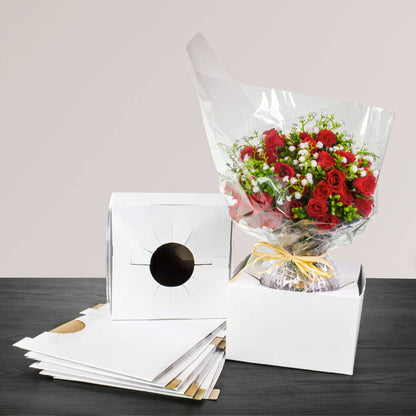 100PK | Quick Fold Floral Delivery Box for Vase Transport