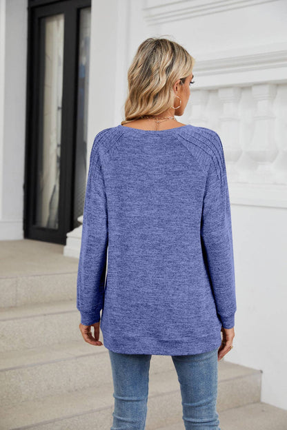 Solid Loose Long-sleeve