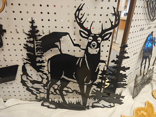 Deer with trees